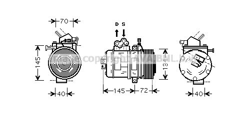 AVA QUALITY COOLING Компрессор, кондиционер TOK388